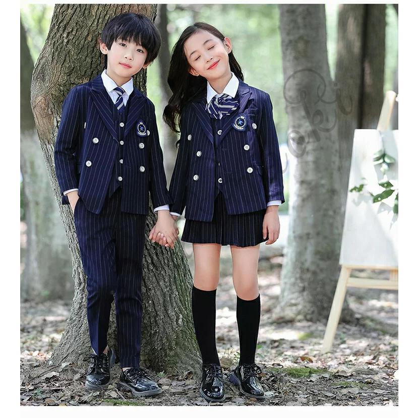 激安セール 入学式 卒業式 スーツ 男の子 イギリス風 5点セット 制服 スーツ 卒業式 フォーマル キッズ 子供制服 5点セット 小学生 スーツ 女の子 子供服 女の子 スーツ コサージュ フォーマル小物 Size 180 Decoratiuni Altfel Ro