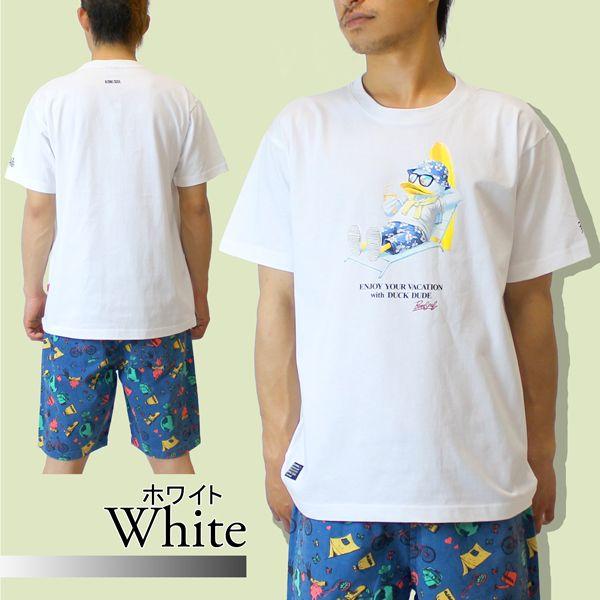 DUCK DUDE半袖Tシャツ リゾート ストリート スト系 スケーター キャラ メンズ MRA2025TABBY MONSTER