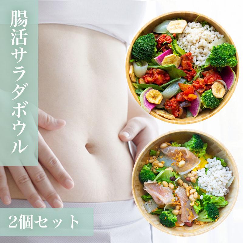 腸内ガス抜きサラダ2種類 ギフト 国産もち麦と野菜たっぷり 豚肉 生ハム 芽キャベツ 便秘 ダイエット 腸活チェックシート付き | 