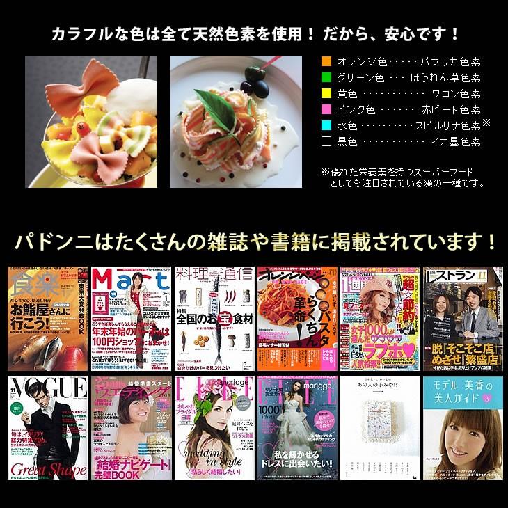 パドンニ Padonni パスタ ストライプ小さい蝶ちょ CP-01 カラフルパスタ リボン クリスマス プレゼント お弁当 出産内祝い お返し 手土産 |  | 05