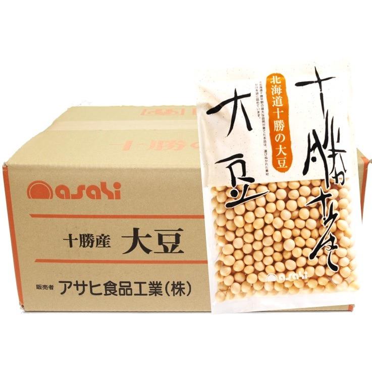 北海道十勝産 大豆 250g×20袋×10ケース アサヒ食品工業 流通革命 業務用 小売用 国産 国内産 卸売り だいず 乾燥豆 50kg