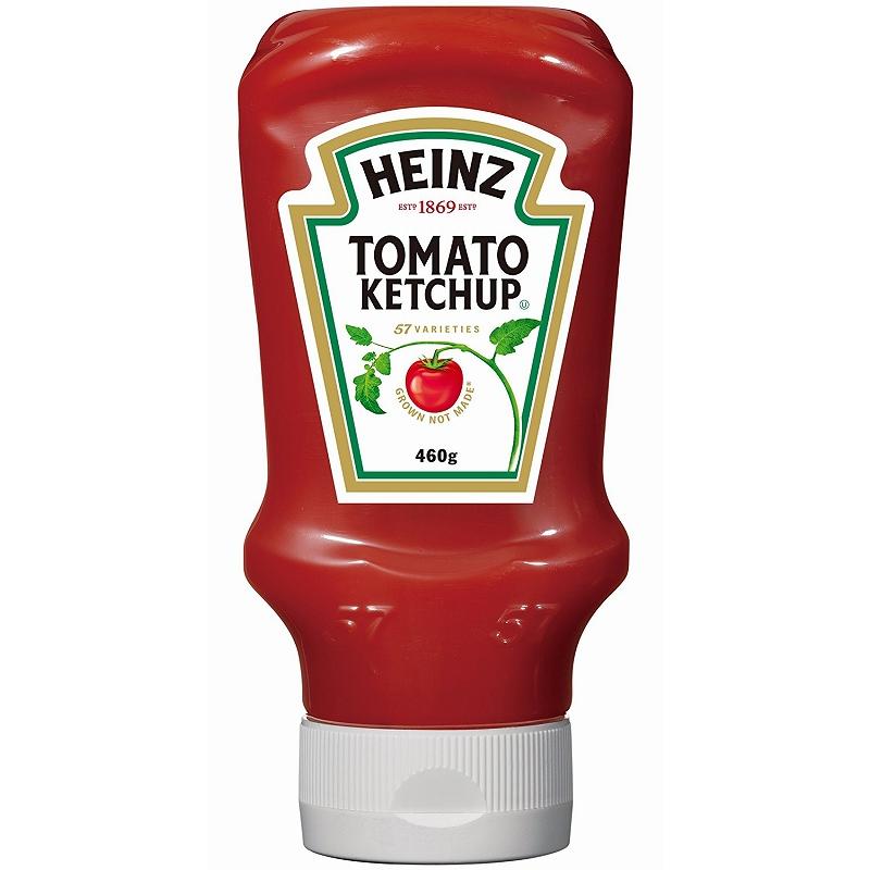 ケチャップ専用 HEINZ トマトケチャップ 460g×3本 ハインツ 逆さボトル 調味料 着色料