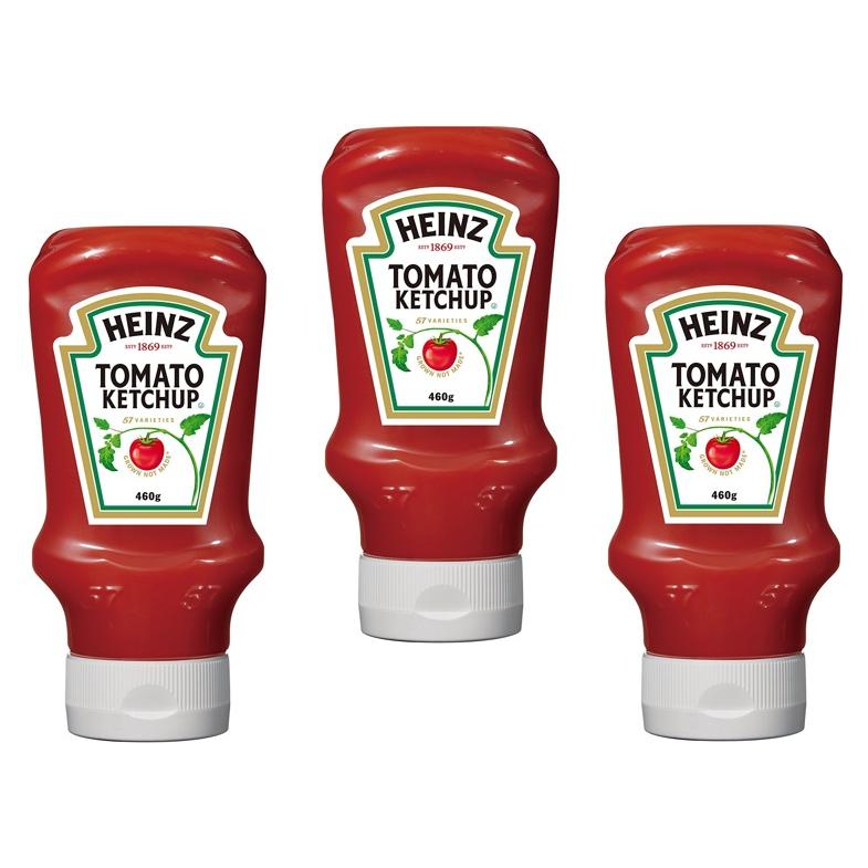 HEINZ トマトケチャップ 460g×3本 ハインツ 逆さボトル 調味料 HEINZ トマトケチャップ 460g×3本 ハインツ 逆さボトル 調味料