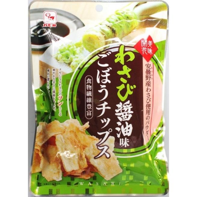 カモ井 わさび醤油味 ごぼうチップス 32ｇ 12袋 牛蒡チップ わさび風味 サクサク食感 ヘルシーおやつ 2619 食べもんぢから Yahoo 店 通販 Yahoo ショッピング