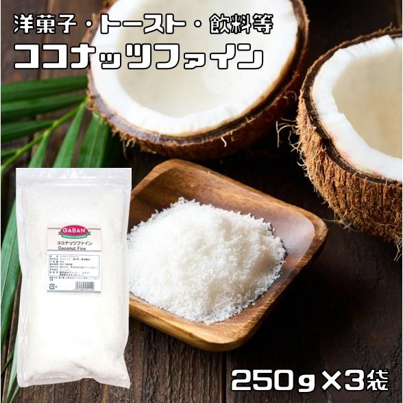 GABA ココナッツファイン 250g×3袋 GABAN スパイス 香辛料 業務用 製菓