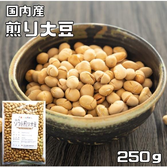 煎り大豆 黄大豆 250g 国産 素焼き 無添加 豆力 大豆 国内産 炒り大豆
