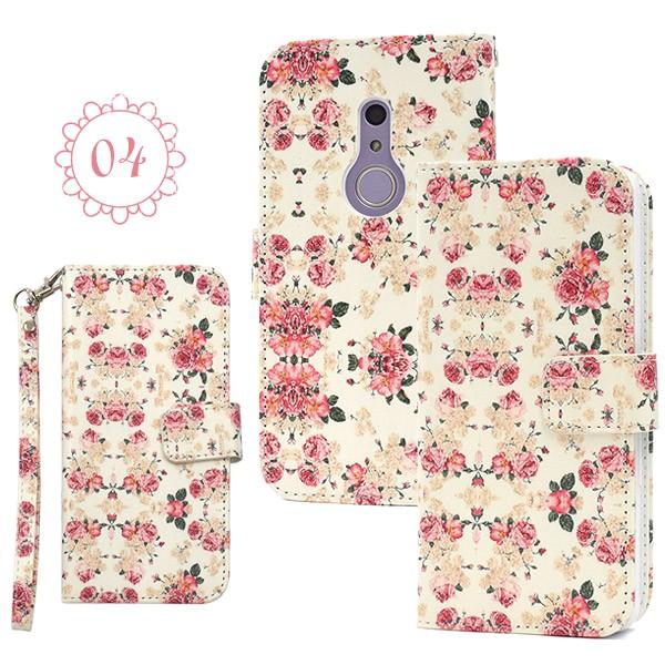 送料無料　富士通　 arrows Be4 F-41A 対応　花模様手帳型ケース | PLATA | 04