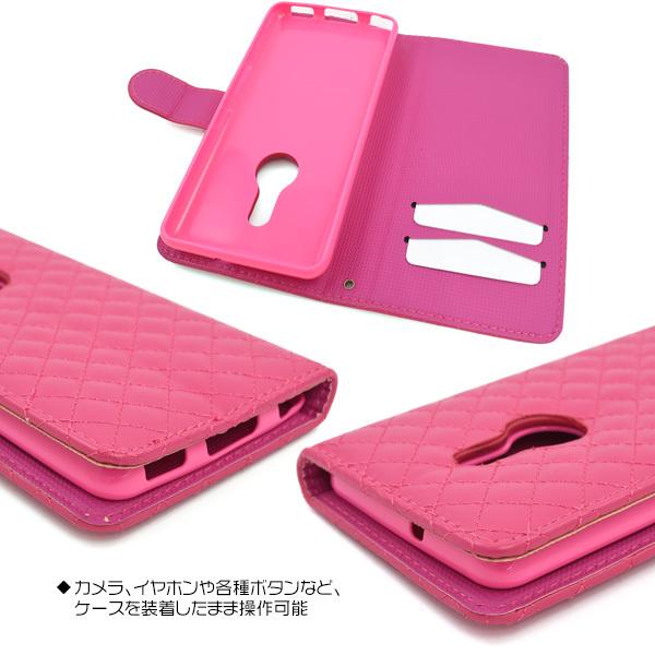 arrows Be4 Plus F-41B 専用 キルティングレザー手帳型ケース　富士通 | PLATA | 05