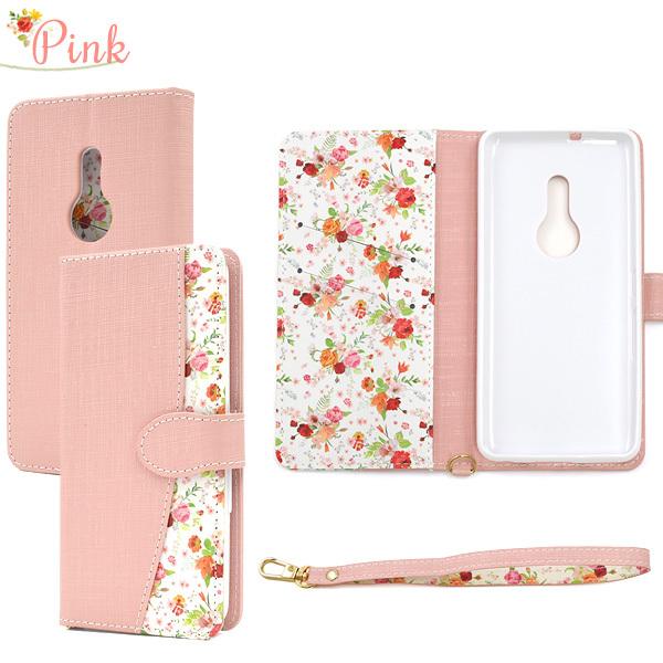 アローズ arrows Be4 Plus F-41B 専用 フラワーブーケ 手帳型ケース 花柄 ハンドストラップ付 レザーケース 保護カバー アローズビー arrowsBe4 プラス | PLATA | 10