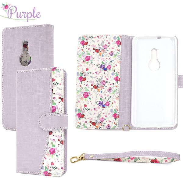 アローズ arrows Be4 Plus F-41B 専用 フラワーブーケ 手帳型ケース 花柄 ハンドストラップ付 レザーケース 保護カバー アローズビー arrowsBe4 プラス | PLATA | 12