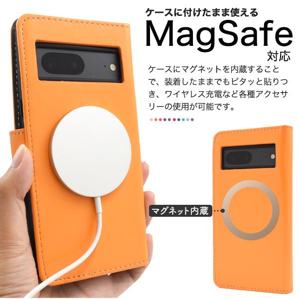 PLATA（プラタ） GooglePixel 7 専用 MagSafe対応 手帳型ケース 無地