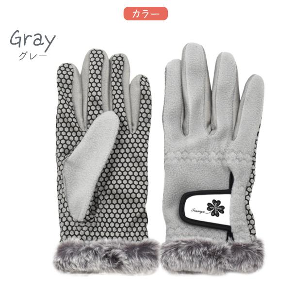 ゴルフ手袋 レディース 両手用 あったか ゴルフグローブ S/Mサイズ×2色