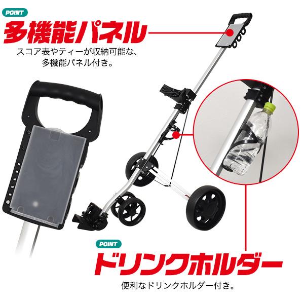 ゴルフ キャリーバッグ ゴルフバッグカート 折り畳み式 タイヤ付き