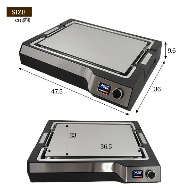 家庭用 ステンレス製 ホットプレート 鉄板焼きプレート 暑さ5mm 本格的 プロの焼き上がり ヘラ カービングフォーク シェフナイフ付き 調理器具 キッチン家電 | ブランド登録なし | 13