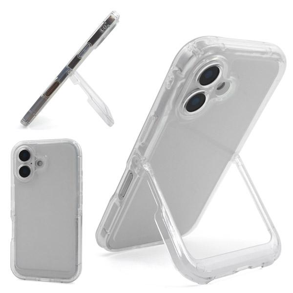 PLATA（プラタ） iPhone16シリーズ対応 スタンド付き クリアケース
