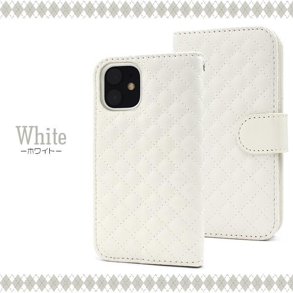 iPhone12mini(5.4インチ)専用 キルティングレザー手帳型ケース  カバー　スマホケース　iphone 12 mini | PLATA | 06