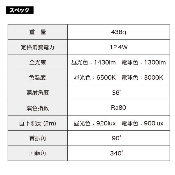 5個セット LED ダクトレール スポットライト 高輝度12.4W LEDライト