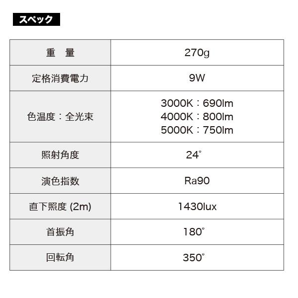 LED ダクトレール スポットライト 調色 3段階色温度調整可能 高演色Ra90 750lm LEDライト 電球 天井照明器具 間接 レールライト シーリングライト PSE認証製品 | ブランド登録なし | 09