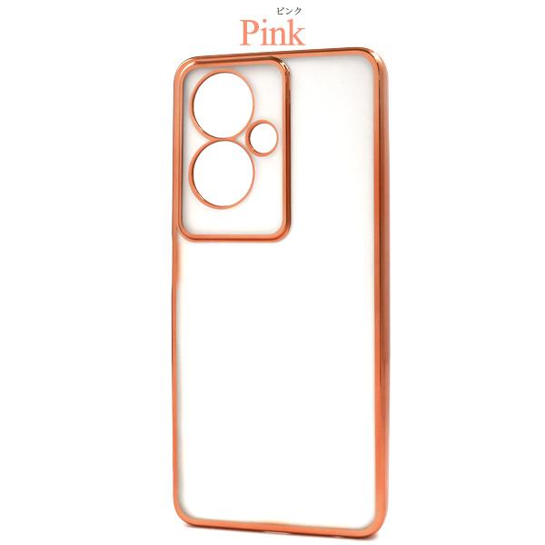 PLATA（プラタ） OPPO A79 5G 専用 メタリック バンパーケース ソフト