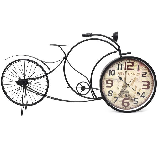 ビンテージ風 置時計 自転車 デザイン 95cm 乾電池式 レトロ おしゃれ