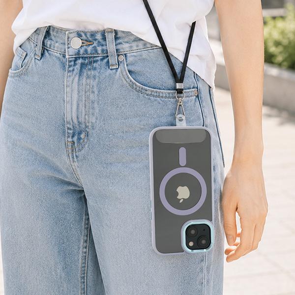 スマホ ストラップホルダー 透明 クリアタイプ TPU素材 厚み0.5mm スマホケース用 パーツ ストラップホール ショルダーストラップ フック 紐 スマホ 携帯 iPhone | PLATA | 01