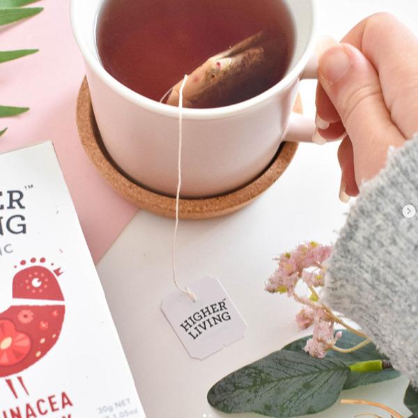 HIGHER LIVING 紅茶 ハイアーリビング エキナセアチェリー 有機ハーブ