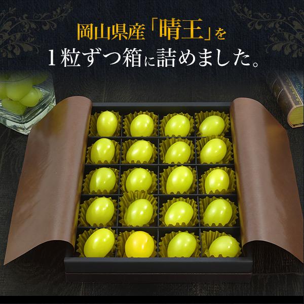 岡山県産 シャインマスカット 晴王 20粒入り Lサイズ 糖度20度 国産