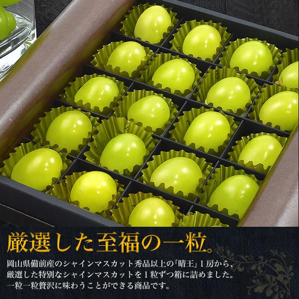 岡山県産 シャインマスカット 晴王 20粒入り Lサイズ 糖度20度 国産