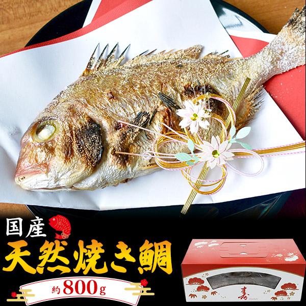 国産 天然 焼き鯛 1尾 約800g 焼き上がり約500g 縁起物 御祝 正月 お