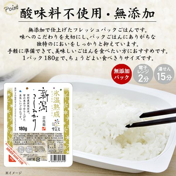 吉兆楽（キッチョウラク） レンチン パックご飯 新潟県産 コシヒカリ