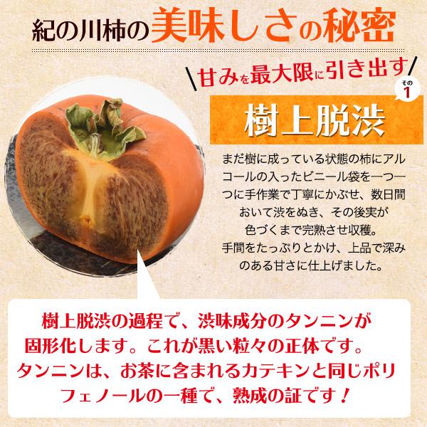 完熟 紀の川柿 種なし 黒あま柿 秀ランク 3Lサイズ 約4kg（12〜15玉