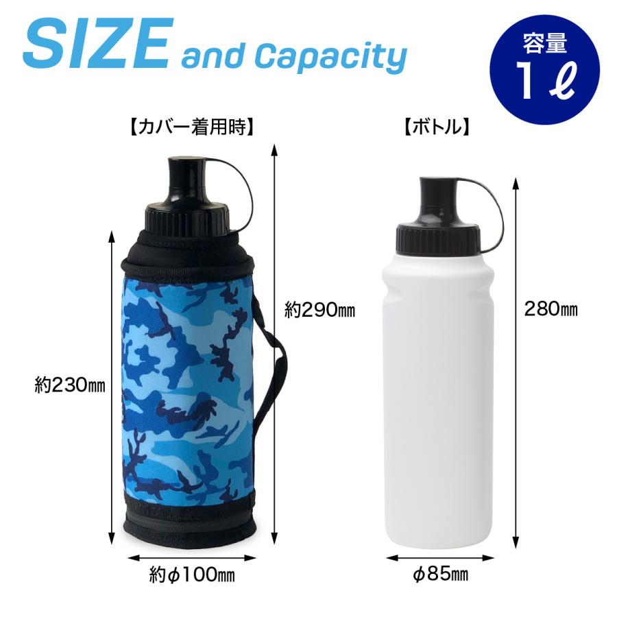 水筒 保冷 ボトル スクイズボトル 1L カバー ケース ボトルカバー 直