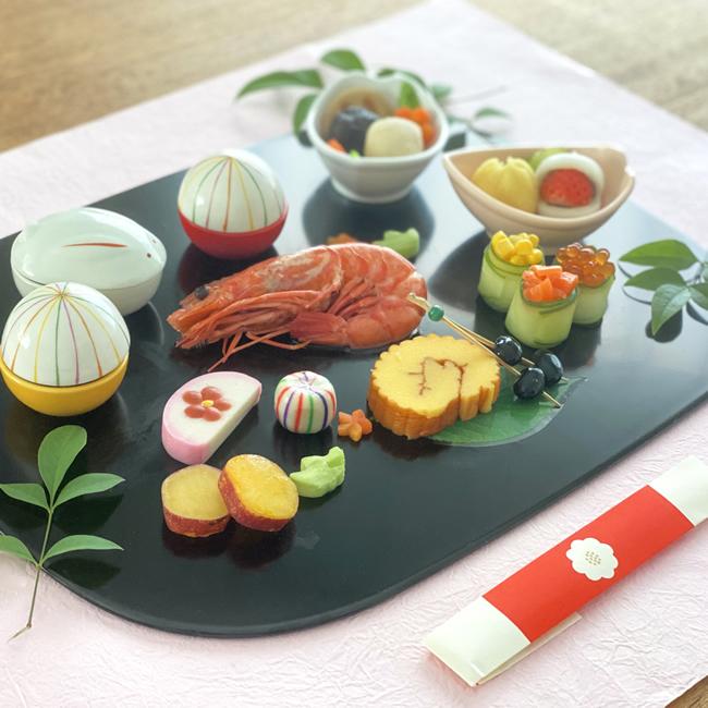 皿 おしゃれ セット 収納 39センチ 黒 可愛い 和菓子 トレー