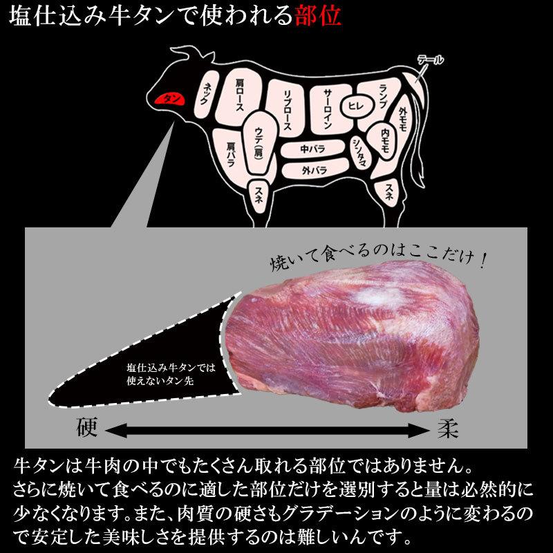 オーストラリア 牛タン 仙台塩仕込み 牛タン5mm と12mm食べ比べセット（各200g）送料無料 牛肉 焼肉 BBQ 贈り物 ギフト  贈答用｜tabetettei｜03