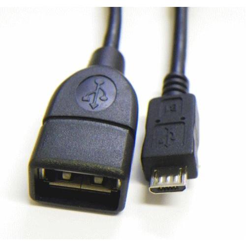 USB変換ショートケーブル/USBメス→MicroUSBオス (タブレット スマホアクセサリー iPad)｜tabhonpo