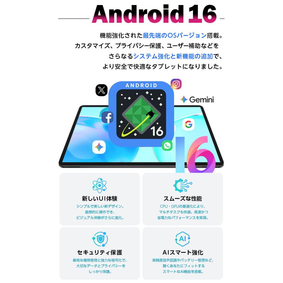 TECLAST 新型☆ケースプレゼント【Android16☆Wi-Fiモデル】GPS搭載 11