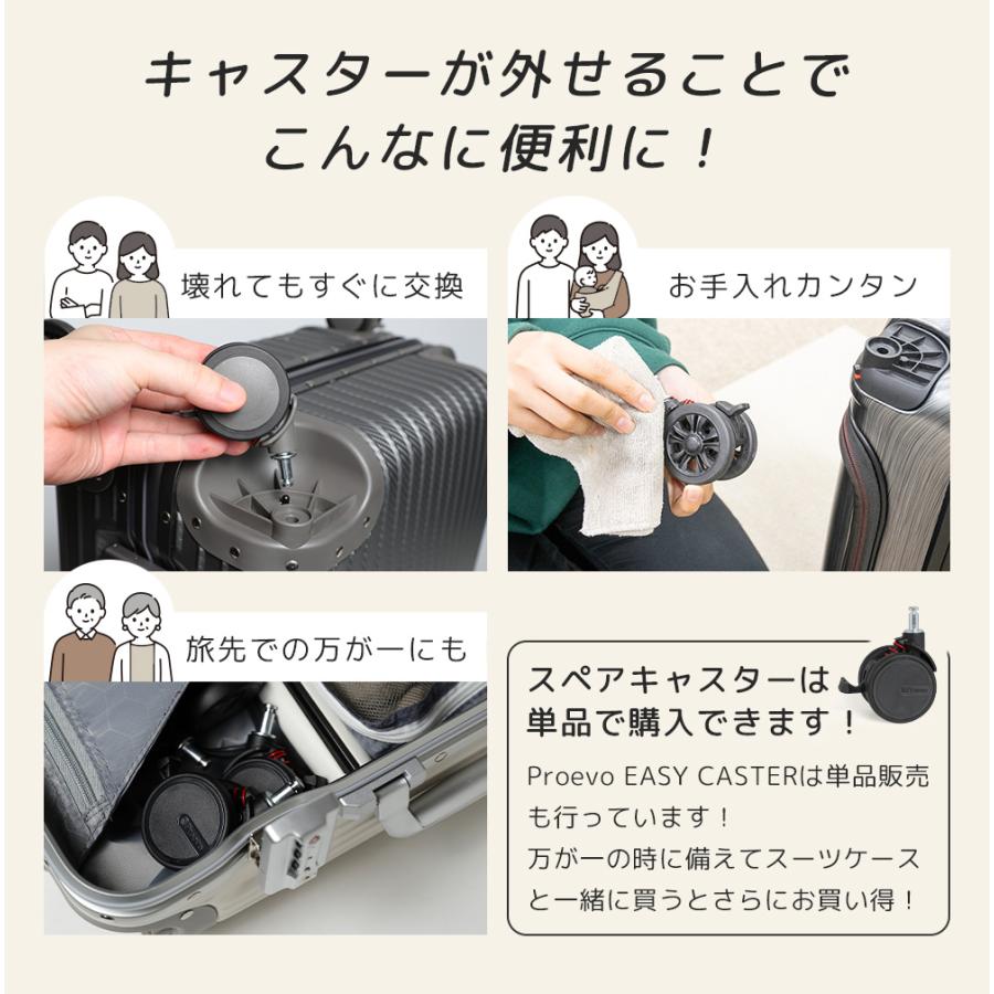 PROEVO スーツケース l キャリーケース Lサイズ 大容量 大型 軽量 拡張