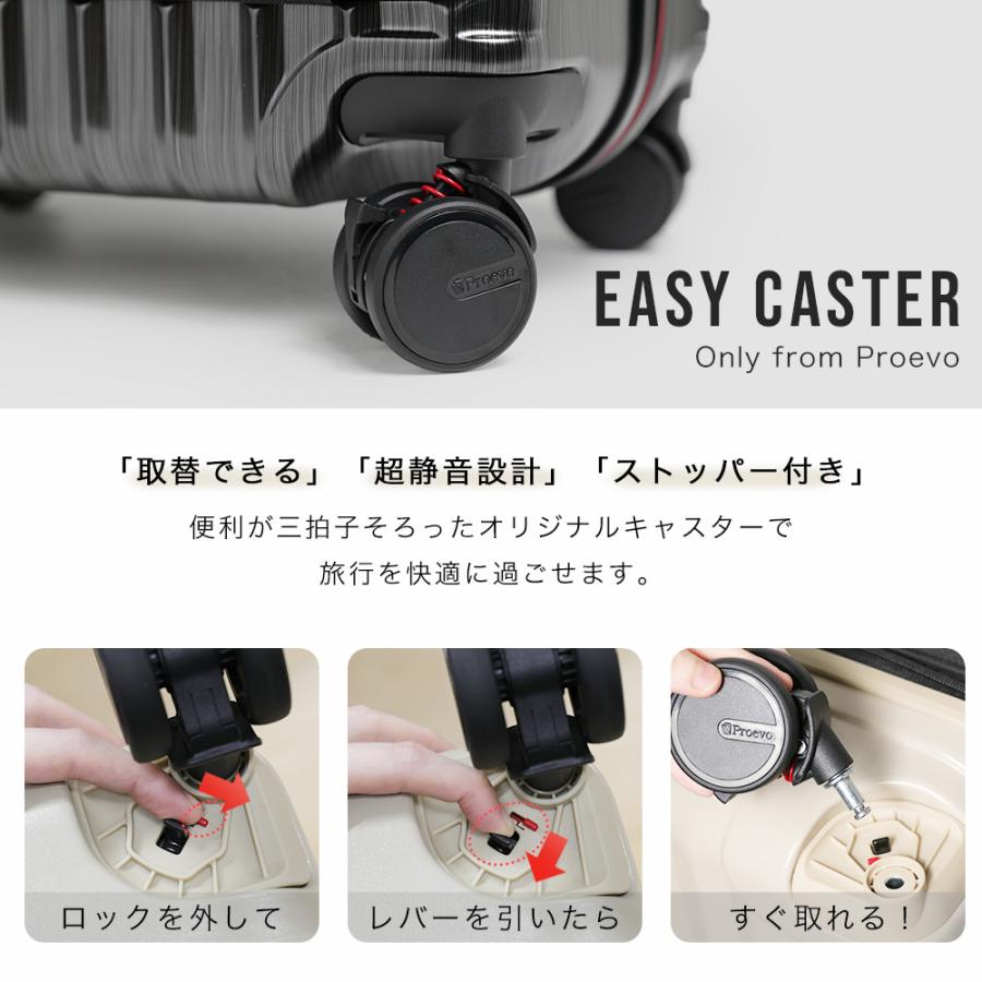 スーツケース S-MAX キャリーケース フロントオープン 機内持ち込み s 40L 軽量 ストッパー ブレーキ 交換キャスター おしゃれ 前開き ビジネス 出張 2泊 爆買 | PROEVO | 12