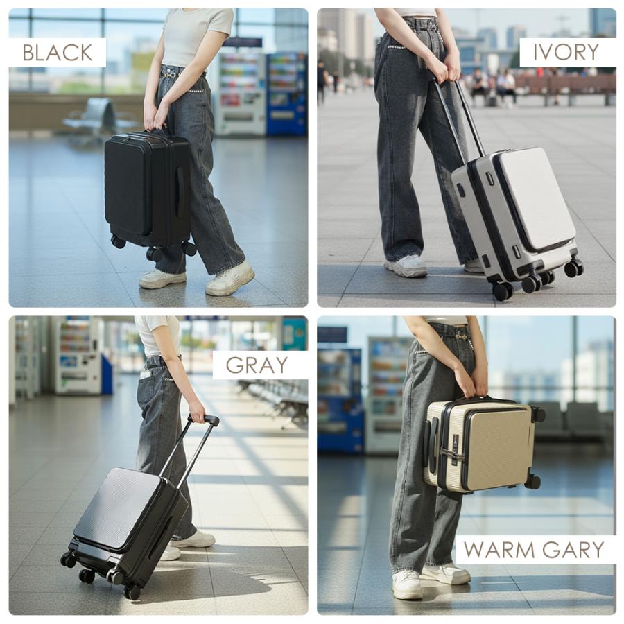 スーツケース キャリーケース ss フロントオープン 機内持ち込み 軽量 LCC 小型 静音 ダイヤル usb おしゃれ かわいい 旅行 キャリーバッグ 前開き 爆買 | PROEVO | 11