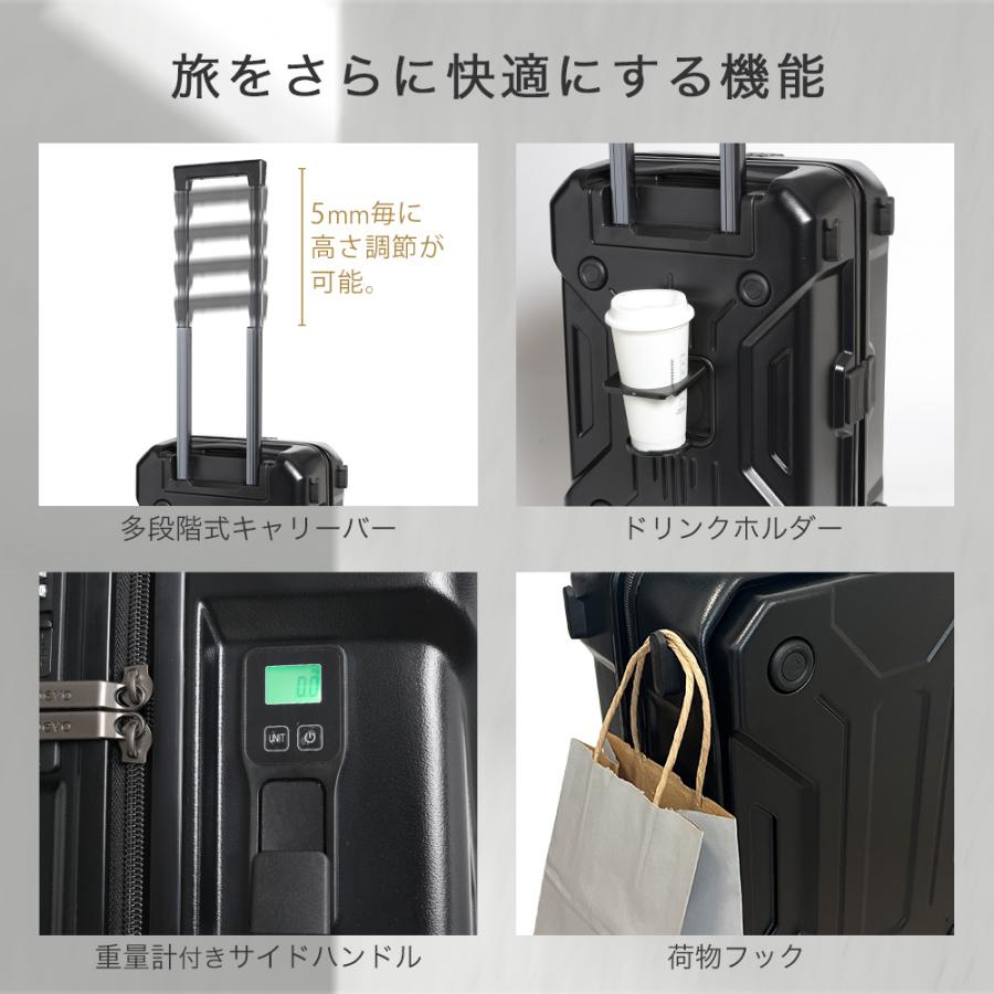 スーツケース キャリーケース 機内持ち込み Sサイズ フロントオープン 静音 出張 研修 PCポケット フロントポケット キャリーバッグ 爆買 | PROEVO | 17
