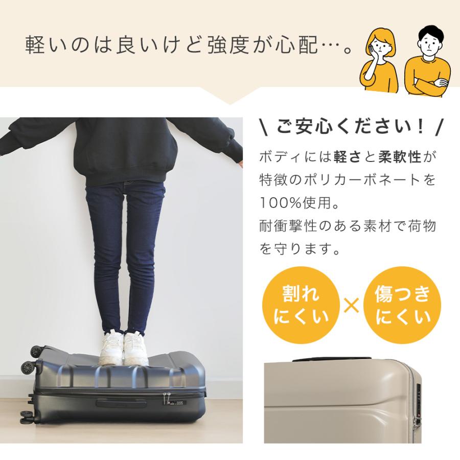 [8,800円~] スーツケース キャリーケース s m l 軽量 超軽量 軽い 機内持ち込み 割れに強い ポリカ 静音 キャスター tsa 止水ファスナー 旅行 国内 海外 爆買 | PROEVO | 15