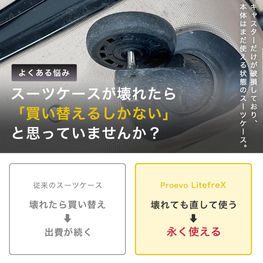 スーツケース キャリーケース 軽量 Mサイズ ｍ 拡張 割れに強い ポリカーボネート キャスター交換 ストッパー TSA ファスナー 旅行 国内 海外 3泊 5泊  爆買 | PROEVO | 13