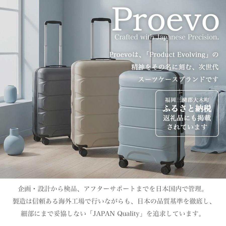 スーツケース キャリーケース 軽量 Mサイズ ｍ 拡張 割れに強い ポリカーボネート キャスター交換 ストッパー TSA ファスナー 旅行 国内 海外 3泊 5泊  爆買 | PROEVO | 20