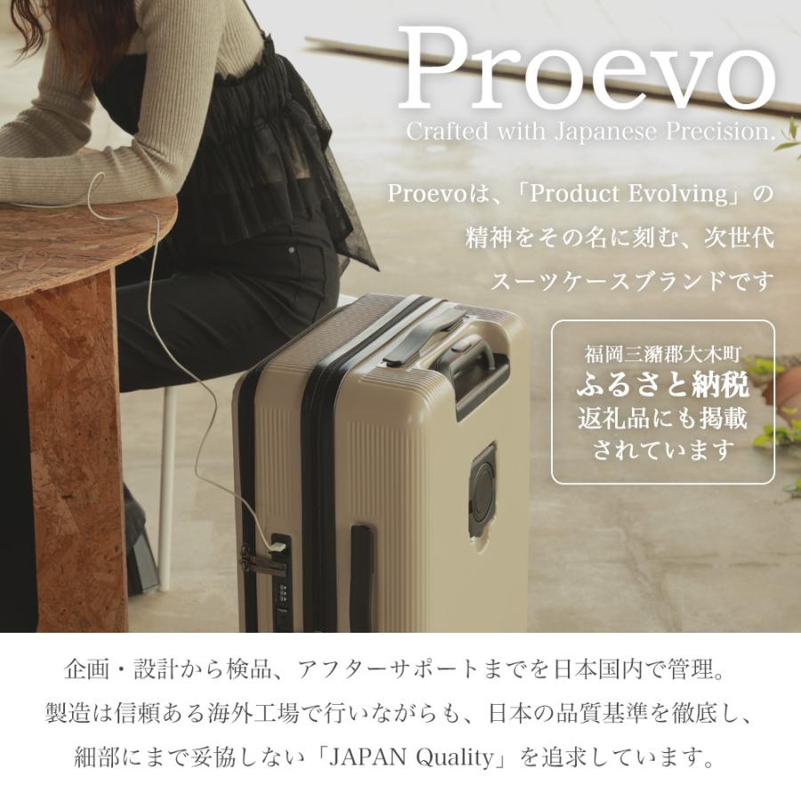 【新品】Proevo フロントオープンキャリーケース ホワイト PROEVO スーツケース キャリーケース 機内持ち込み SSサイズ ss