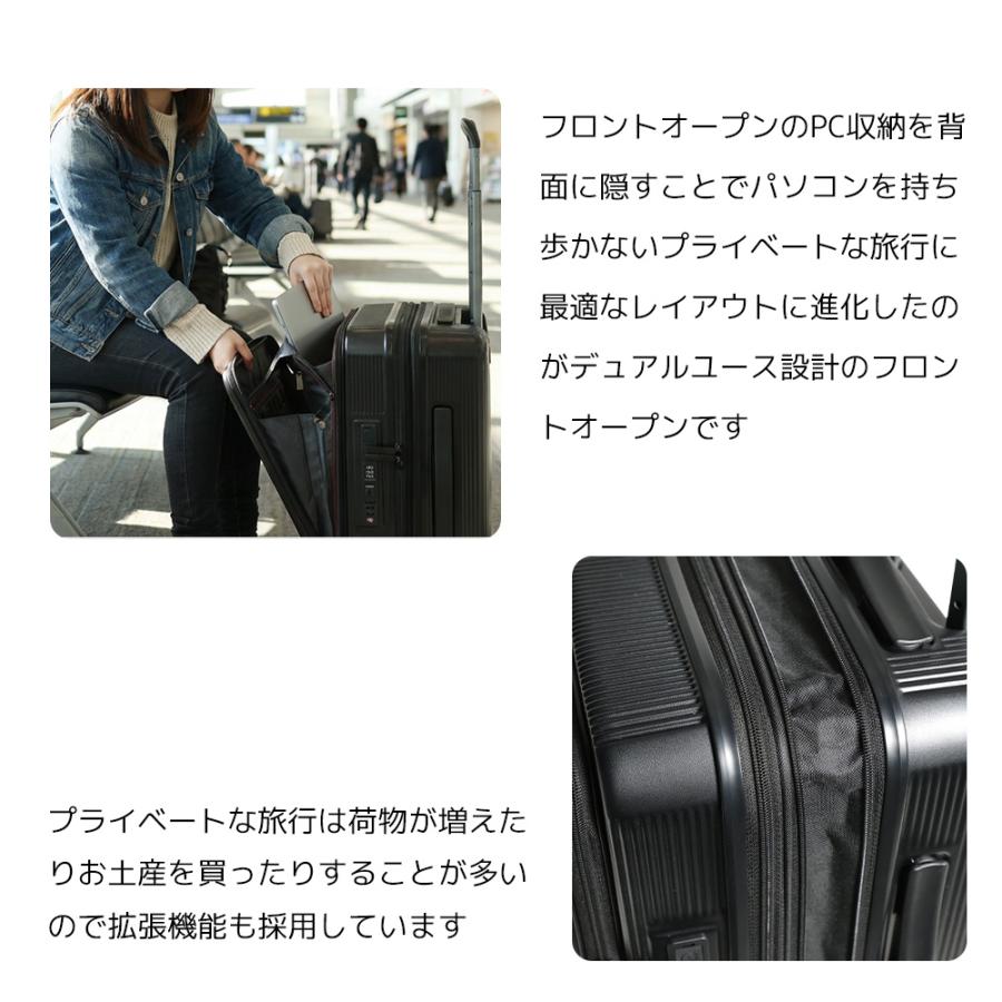 PROEVO スーツケース キャリーケース s フロントオープン 機内持ち込み