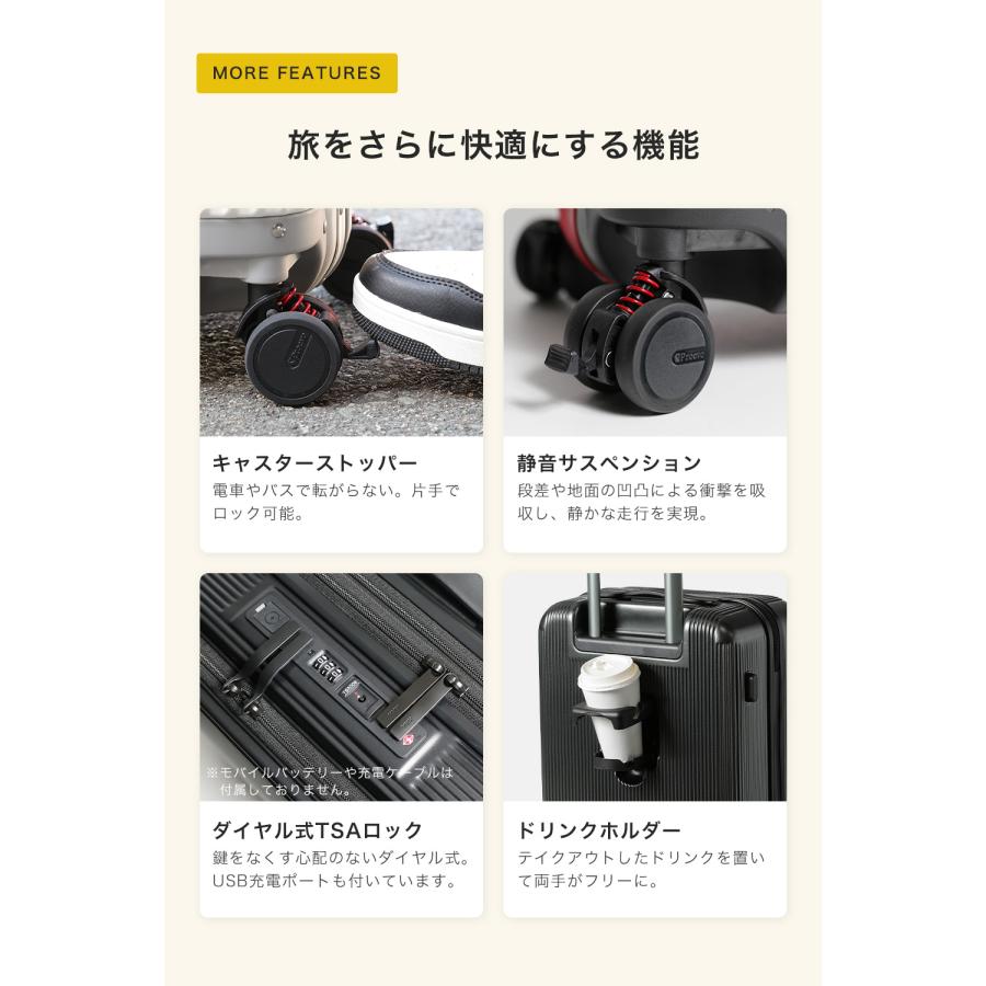 PROEVO スーツケース キャリーケース ビジネスキャリー s フロント
