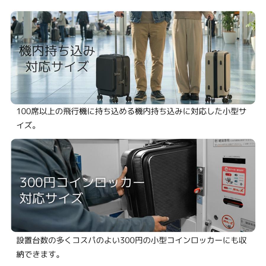 PROEVO スーツケース キャリーケース s ss フロントオープン 機内