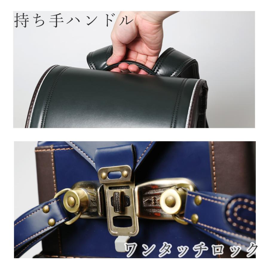 [amant] ランドセル 男の子 男子 軽い 2025 7年保証 レビューでプレゼント クラシック 低反発クッション 反射材 安全 かっこいい　ダークグリーン ブラック | amant | 14