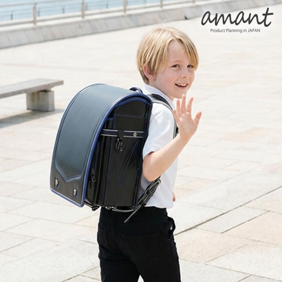 amant ランドセル 男の子 男 2026年度モデル 7年保証 かっこいい 色 黒
