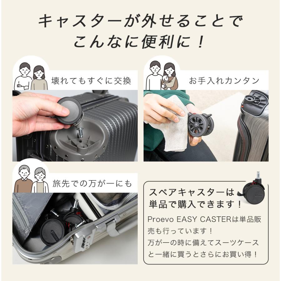 PROEVO スーツケース l キャリーケース Lサイズ フレーム 大型 大容量